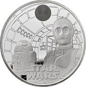 UK 10 Pounds 40th Anniversary of Star Wars. Return of the Jedi 2023 Proof STAR WARS © & TM LUCASFILM LTD. coin reverse