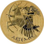 Tuvalu 100 Dollars Artemis 2023 P BU P ARTEMIS coin reverse