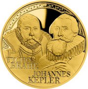 Niue 100 Dollars Tycho Brahe and Johannes Kepler 2023 ♛Čᴍ TYCHO BRAHE JOHANNES KEPLER coin reverse