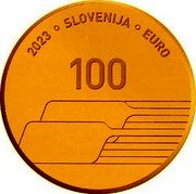 Slovenia 100 Euro The Day of Slovenian Sport 2023  proof 2023 SLOVENIJA EURO 100 coin obverse Slovenia 100 Euro The Day of Slovenian Sport 2023  proof 2023 SLOVENIJA EURO 100 coin obverse