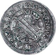 France 12 Kreuzer City of Strasbourg ND (1640-1658)  MON NOV CIVITAT ARGENT XII coin obverse France 12 Kreuzer City of Strasbourg ND (1640-1658)  MON NOV CIVITAT ARGENT XII coin obverse