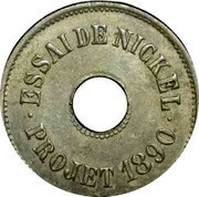 France 2 Centimes (Essai) .ESSAI DE NICKEL. PROJET 1890 coin obverse