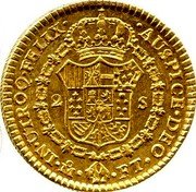 Mexico 2 Escudos Charles IV 1802 FT KM# 132 IN UTROQ FELIX AUSPICE DEO MO FM 2 S coin reverse Mexico 2 Escudos Charles IV 1802 FT KM# 132 IN UTROQ FELIX AUSPICE DEO MO FM 2 S coin reverse