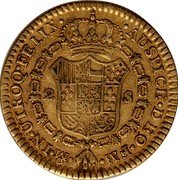 Mexico 2 Escudos Carolus III 1788 FM KM# 130.1a AUSPICE DEO IN UTROQ FELIX MO FM 2 S coin reverse Mexico 2 Escudos Carolus III 1788 FM KM# 130.1a AUSPICE DEO IN UTROQ FELIX MO FM 2 S coin reverse