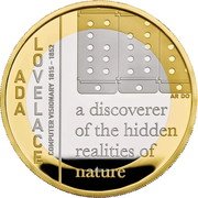 UK 2 Pounds Ada Lovelace 2023 Proof AR DO ADA LOVELACE COMPUTER VISIONARY 1815 - 1852 coin reverse