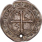 Mexico 2 Reales Philip III 1613 F KM# 32.2 HISPANIARVM ET INDIARVM REX coin reverse Mexico 2 Reales Philip III 1613 F KM# 32.2 HISPANIARVM ET INDIARVM REX coin reverse