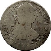 Mexico 2 Reales Carolus III 1788 Mo FM KM# 88.2a CAROLUS III DEI GRATIA 1786 coin obverse Mexico 2 Reales Carolus III 1788 Mo FM KM# 88.2a CAROLUS III DEI GRATIA 1786 coin obverse