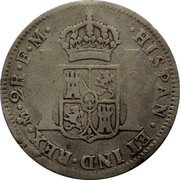 Mexico 2 Reales Carolus III 1788 Mo FM KM# 88.2a HISPAN ET IND REX MO 2 R F M PLUS VLTRA coin reverse Mexico 2 Reales Carolus III 1788 Mo FM KM# 88.2a HISPAN ET IND REX MO 2 R F M PLUS VLTRA coin reverse