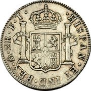 Mexico 2 Reales Charles IV 1803 FT KM# 91 HISPAN ET IND REX MO 2 R T H PLUS VLTRA coin reverse Mexico 2 Reales Charles IV 1803 FT KM# 91 HISPAN ET IND REX MO 2 R T H PLUS VLTRA coin reverse