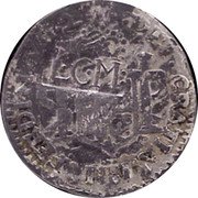 Mexico 2 Reales Countermarked Coinage. LCM ND KM# 193.2 LCM FERDIN VII DEI GRATIA 1812 coin obverse Mexico 2 Reales Countermarked Coinage. LCM ND KM# 193.2 LCM FERDIN VII DEI GRATIA 1812 coin obverse