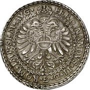 France 2 Thaler City of Weissenburg ND (1623-1632)  FERDINANDVS II D G ROM IMP SEM AVG coin reverse