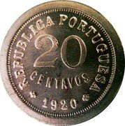 Portugal 20 Centavos (Republic. Smaller Piece) REPUBLICA PORTUGUESA 20 CENTAVOS 1920 coin obverse Portugal 20 Centavos (Republic. Smaller Piece) REPUBLICA PORTUGUESA 20 CENTAVOS 1920 coin obverse