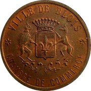 France 20 Centimes (Blois. Pattern) VILLE DE BLOIS J. BORY CHAMBRE DE COMMERCE coin obverse