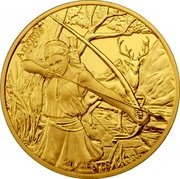 Samoa 20 Cents (Artemis & Sagittarius) IRB ELIZABETH II SAMOA 2022 coin obverse