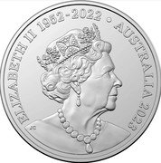 Australia 20 Cents (Edward the Emu) ELIZABETH II 1952 - 2022 AUSTRALIA 2023 JC coin obverse Australia 20 Cents (Edward the Emu) ELIZABETH II 1952 - 2022 AUSTRALIA 2023 JC coin obverse