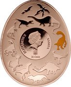 Samoa 20 Cents Therizinosaurus 2023 ELIZABETH II SAMOA 20 CENTS coin obverse