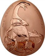 Samoa 20 Cents Therizinosaurus 2023 THERIZINOSAURUS DINOSAURS IN ASIA 2023 coin reverse