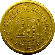 France 25 Centimes (Amiens -Pattern) CHAMBRE DE COMMERCE 25C. THEVENON AMIENS coin reverse France 25 Centimes (Amiens -Pattern) CHAMBRE DE COMMERCE 25C. THEVENON AMIENS coin reverse