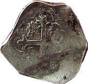 Mexico 4 Reales Philip V 1729 R KM# 40a coin reverse Mexico 4 Reales Philip V 1729 R KM# 40a coin reverse