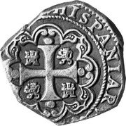 Mexico 4 Reales Philip V 1733 MF KM# 41 HISPANIARUM REX coin reverse Mexico 4 Reales Philip V 1733 MF KM# 41 HISPANIARUM REX coin reverse