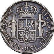 Mexico 4 Reales Charles IV 1790 FM KM# 99 HISPAN ET IND REX M 4R F M coin reverse