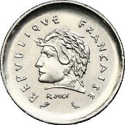 France 5 Centimes (Joly's 1st Project. Small Module) REPUBLIQUE FRANÇAISE R.JOLY coin obverse France 5 Centimes (Joly's 1st Project. Small Module) REPUBLIQUE FRANÇAISE R.JOLY coin obverse