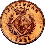 France 5 Centimes (Perpignan - Pattern) PERPIGNAN 1924 coin obverse