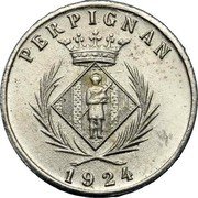 France 5 Centimes (Perpignan-Pattern) PERPIGNAN 1924 coin obverse France 5 Centimes (Perpignan-Pattern) PERPIGNAN 1924 coin obverse