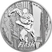 Samoa 5 Dollars Flash 2023  BU © & TM DC (S22) 1 OZ FINE SILVER .999 FLASH coin reverse