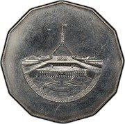 Australia 50 Cents (Elizabeth II Parliament House - Pattern)  coin obverse Australia 50 Cents (Elizabeth II Parliament House - Pattern)  coin obverse