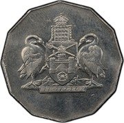 Australia 50 Cents (Elizabeth II Parliament House - Pattern) FOR THE QUEEN, THE LAW AND THE PEOPLE coin reverse Australia 50 Cents (Elizabeth II Parliament House - Pattern) FOR THE QUEEN, THE LAW AND THE PEOPLE coin reverse