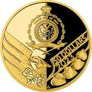 Niue 50 Dollars (Czech Lion. Bullion) PUBLIC SEAL OF NIUE ATUA NIUE TUKULAGI 50 DOLLARS 2023 CM coin obverse