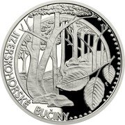 Niue 50 Dollars Jizera Mountain Beech Forest 2023 CM Proof JIZERSKOHARSKÁ BUCINA coin reverse