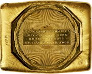 USA 50 Dollars (Slug Augustus Humbert Die Through a Gold Ingot) 999 S.S. CENTRAL AMERICA 1857 CAL. GOLD FROM HUMBERT INGOTS 830/555 SEPT. 12, 2008 coin reverse USA 50 Dollars (Slug Augustus Humbert Die Through a Gold Ingot) 999 S.S. CENTRAL AMERICA 1857 CAL. GOLD FROM HUMBERT INGOTS 830/555 SEPT. 12, 2008 coin reverse