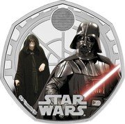 UK 50 Pence Darth Vader and Emperor Palpatine 2023 Proof STAR WARS © & TM LUCASFILM LTD. coin reverse UK 50 Pence Darth Vader and Emperor Palpatine 2023 Proof STAR WARS © & TM LUCASFILM LTD. coin reverse