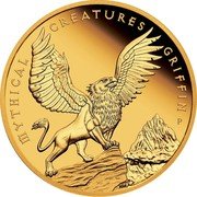 Australia 500 Dollars Griffin 2022 P Proof MYTHICAL CREATURES GRIFFIN P NM coin reverse