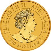 Australia 500 Dollars Wedge-Tailed Eagle 2021 P Proof; High Relief ELIZABETH II AUSTRALIA 500 DOLLARS JC coin obverse Australia 500 Dollars Wedge-Tailed Eagle 2021 P Proof; High Relief ELIZABETH II AUSTRALIA 500 DOLLARS JC coin obverse