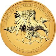 Australia 500 Dollars Wedge-Tailed Eagle 2021 P Proof; High Relief AUSTRALIAN WEDGE-TAILED EAGLE P JM 2021 5OZ 9999 GOLD coin reverse Australia 500 Dollars Wedge-Tailed Eagle 2021 P Proof; High Relief AUSTRALIAN WEDGE-TAILED EAGLE P JM 2021 5OZ 9999 GOLD coin reverse