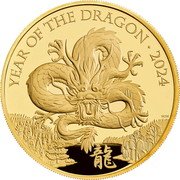 UK 500 Pounds Lunar Year of the Dragon 2024 龍 W.W YEAR OF THE DRAGON 2024 coin reverse UK 500 Pounds Lunar Year of the Dragon 2024 龍 W.W YEAR OF THE DRAGON 2024 coin reverse