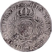 France 6 Sols (Louis XV) KM# 480.27 SIT NOMEN DOMINI BENEDICTUM 1728 coin reverse France 6 Sols (Louis XV) KM# 480.27 SIT NOMEN DOMINI BENEDICTUM 1728 coin reverse