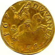 Netherlands 6 Stuivers (Rijderschelling) KM# Pn10 ADIVVANTE DEO 1673 coin reverse Netherlands 6 Stuivers (Rijderschelling) KM# Pn10 ADIVVANTE DEO 1673 coin reverse