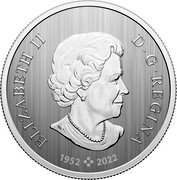 Canada 8 Dollars (Lunar Year of the Dragon) ELIZABETH II D G REGINA 1952 2022 coin obverse Canada 8 Dollars (Lunar Year of the Dragon) ELIZABETH II D G REGINA 1952 2022 coin obverse