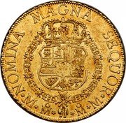 Mexico 8 Escudos Carolus III 1761 MM KM# 153 NOMINA MAGNA SEQUOR M NO MO M coin reverse Mexico 8 Escudos Carolus III 1761 MM KM# 153 NOMINA MAGNA SEQUOR M NO MO M coin reverse