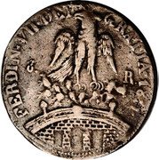 Mexico 8 Reales Insurgent Coin 1811 KM# 206 FERDIN VII DEI GRATIA 1812 8 R coin obverse