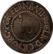 Mexico 8 Reales Ferdinand VII. Real de Catorce 1811 KM# 169 ELR D CATORC POR FERNA VII 1811 coin obverse Mexico 8 Reales Ferdinand VII. Real de Catorce 1811 KM# 169 ELR D CATORC POR FERNA VII 1811 coin obverse