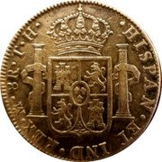 Mexico 8 Reales Charles IV 1806 TH KM# 109 HISPAN ET IND REX MO 8 R T H PLUS VLTRA coin reverse