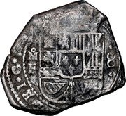Mexico 8 Reales (Philip V) KM# 47a PHILIPVS V DEI G 1730 MO F 8 coin obverse Mexico 8 Reales (Philip V) KM# 47a PHILIPVS V DEI G 1730 MO F 8 coin obverse