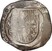 Mexico 8 Reales (Philip III) KM# 44.3 PHILLIPPVS III DEI GRATIA 1610 MO F 8 coin obverse Mexico 8 Reales (Philip III) KM# 44.3 PHILLIPPVS III DEI GRATIA 1610 MO F 8 coin obverse