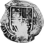 Mexico 8 Reales Philip III ND F MB# 44.1 PHILIPPVS III DEI GRATIA MO F 8 coin obverse Mexico 8 Reales Philip III ND F MB# 44.1 PHILIPPVS III DEI GRATIA MO F 8 coin obverse