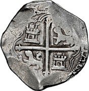 Mexico 8 Reales Philip III ND Mo F ND(1598-1606) KM# R44.1 coin reverse Mexico 8 Reales Philip III ND Mo F ND(1598-1606) KM# R44.1 coin reverse